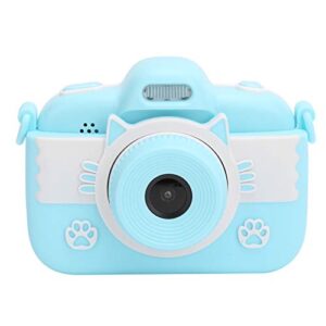 mini full hd children digital camera, 2.8in touch display screen simple buttons video camera, digital camera toy gifts for children(blue)