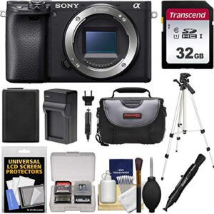 Sony Alpha A6400 4K Wi-Fi Digital Camera Body with 32GB Card + Battery + Charger + Case + Tripod + Kit