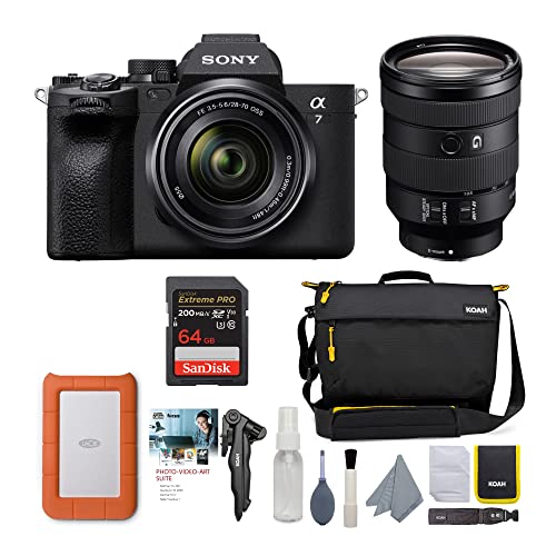 Sony Alpha 7 IV Full-Frame Mirrorless ILC with 28-70mm and 24-105mm Lens PRO Bundle (7 Items)