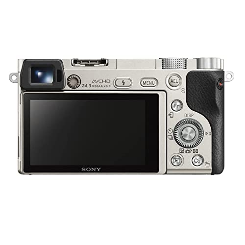 Sony Intl. Alpha A6000 Silver Mirrorless Digital Camera w/Sony E PZ 16-50mm f/3.5-5.6 OSS Lense + Case + 128GB Memory (22pc Bundle) (Renewed)