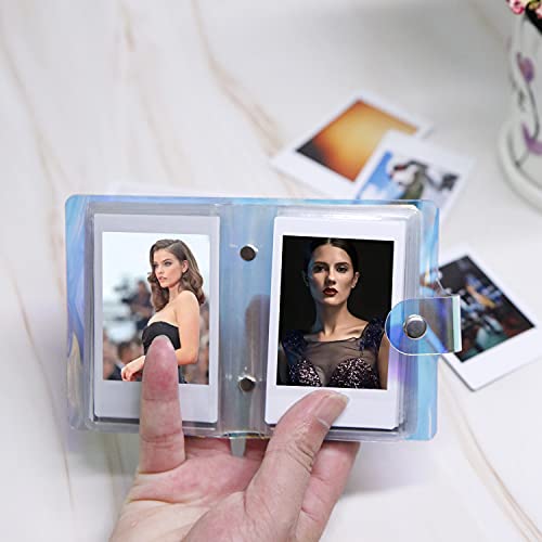 2 Pack One-Handed Mini Photo Album For All Fujifilm Instax Mini Style Cameras/Kpop Photocard/Polaroid Snap SnapTouch Instant Print Digital Cameras