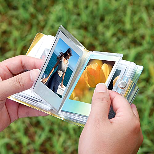 2 Pack One-Handed Mini Photo Album For All Fujifilm Instax Mini Style Cameras/Kpop Photocard/Polaroid Snap SnapTouch Instant Print Digital Cameras