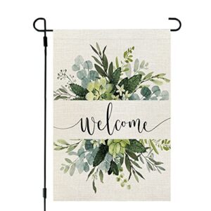 crowned beauty spring floral welcome garden flag 12×18 inch small vertical double sided seasonal outside décor for yard farmhouse cf099-12