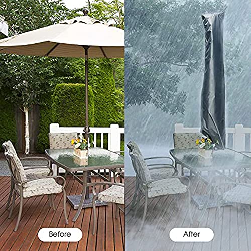 Umbrella Cover Patio Umbrella Cover Waterproof Outdoor Parasol Cover 420D Oxford Fabric Offset Cantilever Cover with Zipper for 7ft to 9ft Umbrellas Black