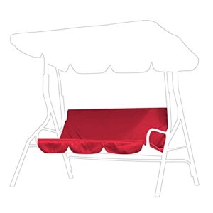 emoshayoga outdoor swing 3-seat chair waterproof cushion replacement foldable swing metal hammock chair cushion for patio garden yard (red)