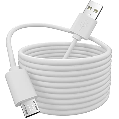 20FT Long USB Power Extension Cable for WyzeCam,WyzeCam Pan,YI Camera,NestCam Indoor,Netvue,KasaCam Indoor,Furbo Dog,Blink,Cloud Cam,USB to Micro USB Charging Charger Cord for Security Camera