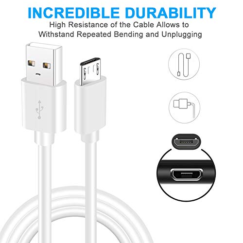 20FT Long USB Power Extension Cable for WyzeCam,WyzeCam Pan,YI Camera,NestCam Indoor,Netvue,KasaCam Indoor,Furbo Dog,Blink,Cloud Cam,USB to Micro USB Charging Charger Cord for Security Camera