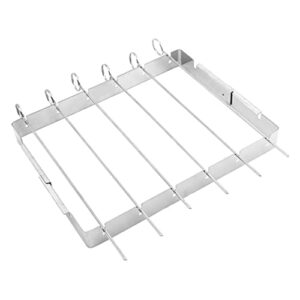 yarnow outdoor grills 1 set of rib rack chicken leg wing rack grilled chicken rack meat roasting rack garden bbq rib rack metal roaster stand barbecue for grilling barbecuing portable grills