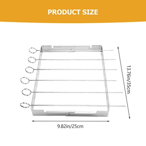 YARNOW Outdoor Grills 1 Set of Rib Rack Chicken Leg Wing Rack Grilled Chicken Rack Meat Roasting Rack Garden BBQ Rib Rack Metal Roaster Stand Barbecue for Grilling Barbecuing Portable Grills