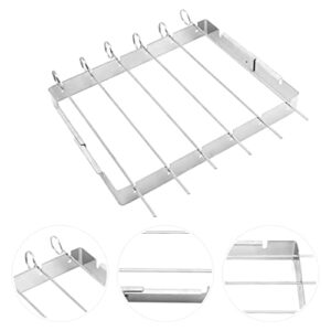 YARNOW Outdoor Grills 1 Set of Rib Rack Chicken Leg Wing Rack Grilled Chicken Rack Meat Roasting Rack Garden BBQ Rib Rack Metal Roaster Stand Barbecue for Grilling Barbecuing Portable Grills