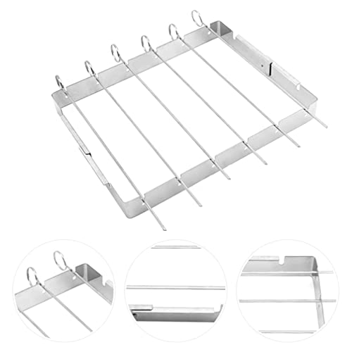 YARNOW Outdoor Grills 1 Set of Rib Rack Chicken Leg Wing Rack Grilled Chicken Rack Meat Roasting Rack Garden BBQ Rib Rack Metal Roaster Stand Barbecue for Grilling Barbecuing Portable Grills
