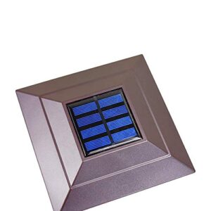 8 Pack Brown Outdoor Garden 4 x 4 Solar LED Post Deck Cap Square Fence Light Landscape Lamp Lawn PVC Vinyl Wood