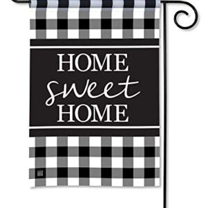 BreezeArt - Black & White Check Decorative Garden Flag 12x18 inch - Premium Quality SolarSilk - Made in the USA by Studio-M