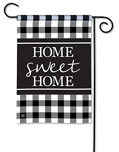 BreezeArt - Black & White Check Decorative Garden Flag 12x18 inch - Premium Quality SolarSilk - Made in the USA by Studio-M