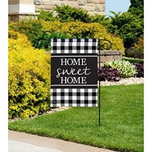 BreezeArt - Black & White Check Decorative Garden Flag 12x18 inch - Premium Quality SolarSilk - Made in the USA by Studio-M