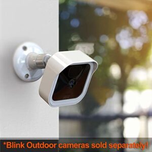 PEF All-New Blink Outdoor Camera Mount, Weatherproof Protective Cover and 360 Degree Adjustable Mount with Blink Sync Module 2 Outlet Mount for Indoor Security Camera System (White, 3 Pack)