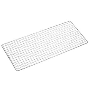 HARFINGTON Square BBQ Grill Net 17.3"x7.5" Stainless Steel Cross Wire Barbecue Mesh Mat for Baking Smoking Charcoal Grilling Roasting