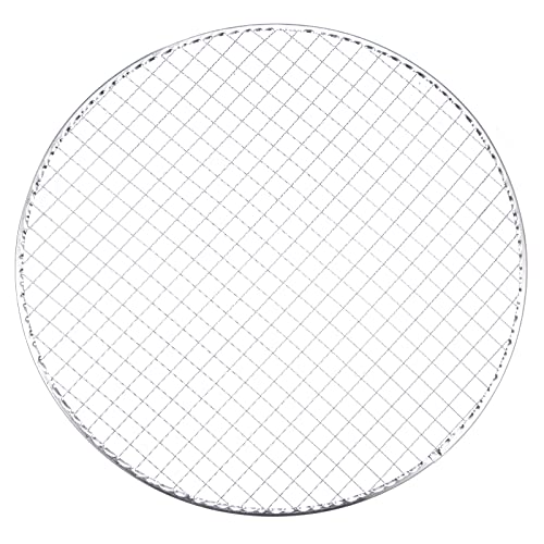 HARFINGTON 5pcs Round BBQ Grill Net 13" Dia Galvanized Iron Barbecue Mesh Mat for Baking Smoking Charcoal Grilling Roasting
