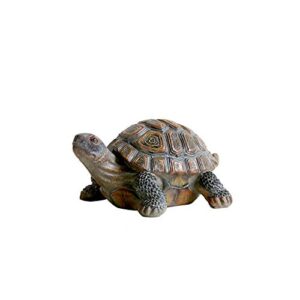 donau Garden Statues Turtle Figurines Polyresin Garden Sculpture Turtle Decor 5.1 inch