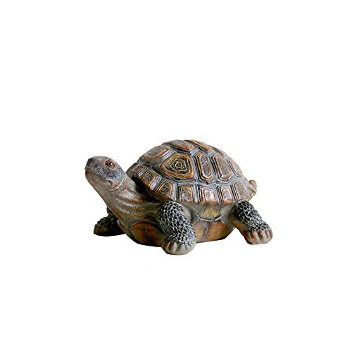 donau Garden Statues Turtle Figurines Polyresin Garden Sculpture Turtle Decor 5.1 inch