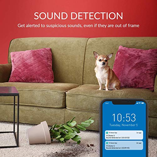 YI Camera for Home Security Indoor 2K, WiFi Baby Monitor Bedroom Surveillance Camera 360-degree with Night Vision, Human Detection, 2-Way Audio, Phone App, Works with Alexa and Google Assistant, 2pc