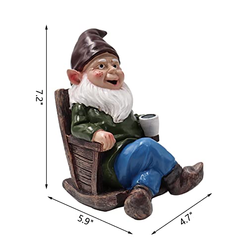 Tirifer Drinking Coffee Garden Gnome Statue, Garden Gnome Statue Sculpture Outdoor Figurine Ornament Garden Decoration for Home Garden Patio Yard Lawn