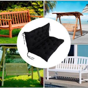 Ecueze Porch Swing Cushions,Replacement Cushions for Outdoor Swing with Backrest, Outdoor Swing Cushions for Swing Bench Chair Garden Seats,Swing Replacement Cushions with Eight Straps