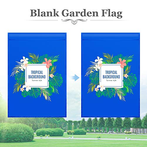 SATINIOR Double Sided Garden Flag Blank Flag DIY Garden Flag House Party Decorative Flag for Vinyl (HTV) Indoor Outdoor Party Decoration, Home Decoration, School Decoration (6, Blue)