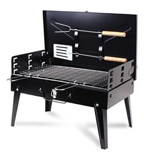 xionggg charcoal barbecues bbq grill rack, folding portable smoker grill racks for outdoor, travel, picnic, camping, garden summer party