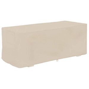 garden deck box cover 210d oxford fabric cover waterproof uv proof storage box protective cover outdoor furniture cover 123x62x55cm(beige)
