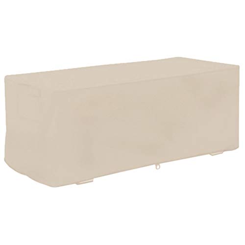 Garden Deck Box Cover 210D Oxford Fabric Cover Waterproof UV Proof Storage Box Protective Cover Outdoor Furniture Cover 123x62x55cm(Beige)