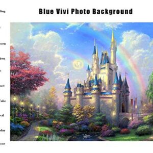 7x5ft Dreamy Castle Photography Backdrop for Kids Fairy Tale Princess and Prince Entertainment or Birthday Party Photo Backgrounds BV043