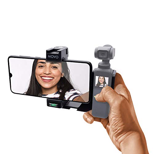 Movo OPR-50 Smartphone Video Rig Compatible with DJI OSMO Pocket 1, 2 - Includes Smartphone Mount and 2X Shoe Mount for Video Microphone, Video Light, and More - Phone Stabilizer for Video Recording