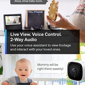 TP-Link Tapo 1080P Indoor Security Camera for Baby Monitor, Dog Camera w/ Motion Detection, 2-Way Audio Siren, Night Vision, Cloud & SD Card Storage, Works w/ Alexa & Google Home (Tapo C100)