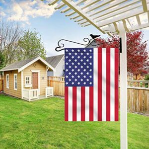 2 Pack Wall Mount Garden Flag Stand Wrought Iron Bird Flag Holder, Post Stand Yard Flag Scroll Hanger, Weather Resistant & Easy Mounting