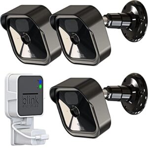 all-new blink outdoor camera mount, 3 pack protective cover and 360° adjustable mounting bracket with blink sync module 2 mount for blink outdoor camera security system (blink camera not include)