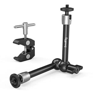 smallrig clamp w/ 1/4″ and 3/8″ thread and 9.8 inches adjustable friction power articulating magic arm with 1/4″ thread screw for lcd monitor/led lights – kbum2732b