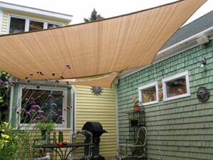 shade&beyond 8′ x 10′ sun shade sail canopy rectangle sand, uv block sunshade for backyard yard deck outdoor facility and activities