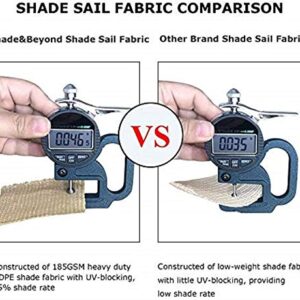 Shade&Beyond 8' x 10' Sun Shade Sail Canopy Rectangle Sand, UV Block Sunshade for Backyard Yard Deck Outdoor Facility and Activities