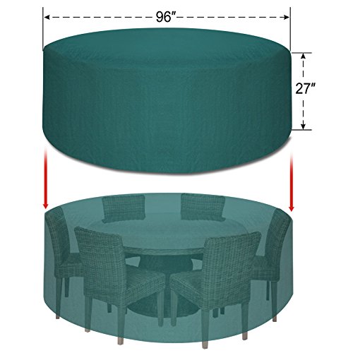 Strong Camel Patio Outdoor Garden Furniture Cover Winter Protector Round Square Table Chair Set-Green