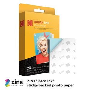 Kodak Step Instant Color Photo Printer with Bluetooth/NFC, ZINK Technology & Kodak App for iOS & Android (Pink) Starter Bundle