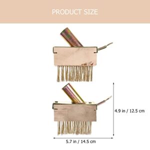 HANABASS Grabber Tool 2pcs Steel Wire Brush Manual Weeders Garden Wire Brush Tools Weeding Tool Hand Tools