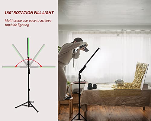 RGB Handheld LED Photography Light Wand ,9-Color Video Light Stick, Tripod Photography Kit, Built-in Rechargeable Battery, 1000 Lumens Adjustable 3200K-5600K