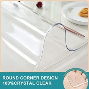 Square Crystal Clear Plastic Table Cover Protector 20x20 Inch Waterproof PVC Protective Table Pad Transparent Vinyl Desk Mat for End Table Night Stand Coffee Table Dining Room Table Patio Garden Table