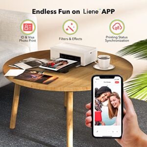 Liene 4x6'' Photo Printer, Wi-Fi Picture Printer, 20 Sheets, Full-Color Photo, Instant Photo Printer for iPhone, Android, Smartphone, Thermal dye Sublimation, Portable Photo Printer for Home Use