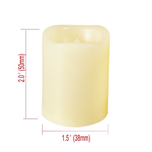 Flameless LED Battery Operated Votive Candles with Timer Flickering Plastic Votives for Home Garden Wedding Party Christmas Halloween Decorations Pumpkin Lights, Batteries Included, 12 Pack