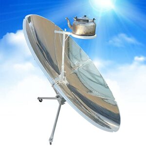 1800w portable concentrating oven bbq grill multifunctional solar cooker parabolic sun oven outdoor stove high calorific value for home garden yards camping bbq cooking rv 1.5m diameter 1292-1832℉