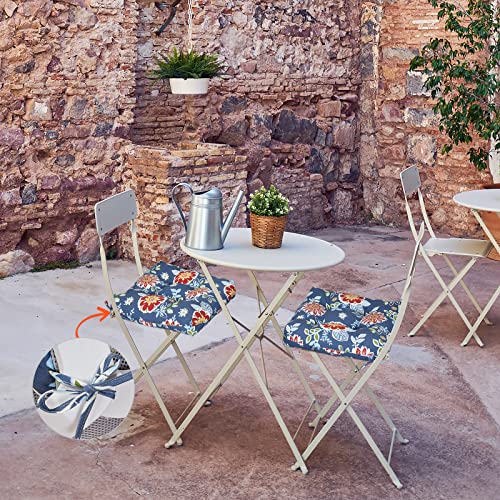 JMGBird Outdoor Chair Cushions, Pack of 2 Patio Seat/Back Cushions 19" x 19" with Ties for Patio Furniture Chairs Home Garden Decoration