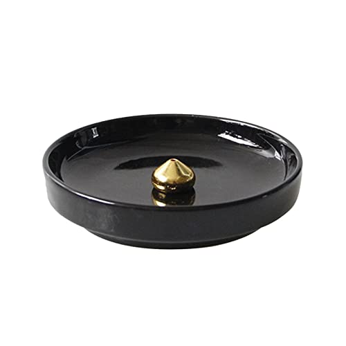 JISADER Round Cone Plate,Ceramic Buddha Furnace Burner Holder for Patio,Living Rooms,Garden Terraces Outdoor