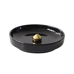 JISADER Round Cone Plate,Ceramic Buddha Furnace Burner Holder for Patio,Living Rooms,Garden Terraces Outdoor